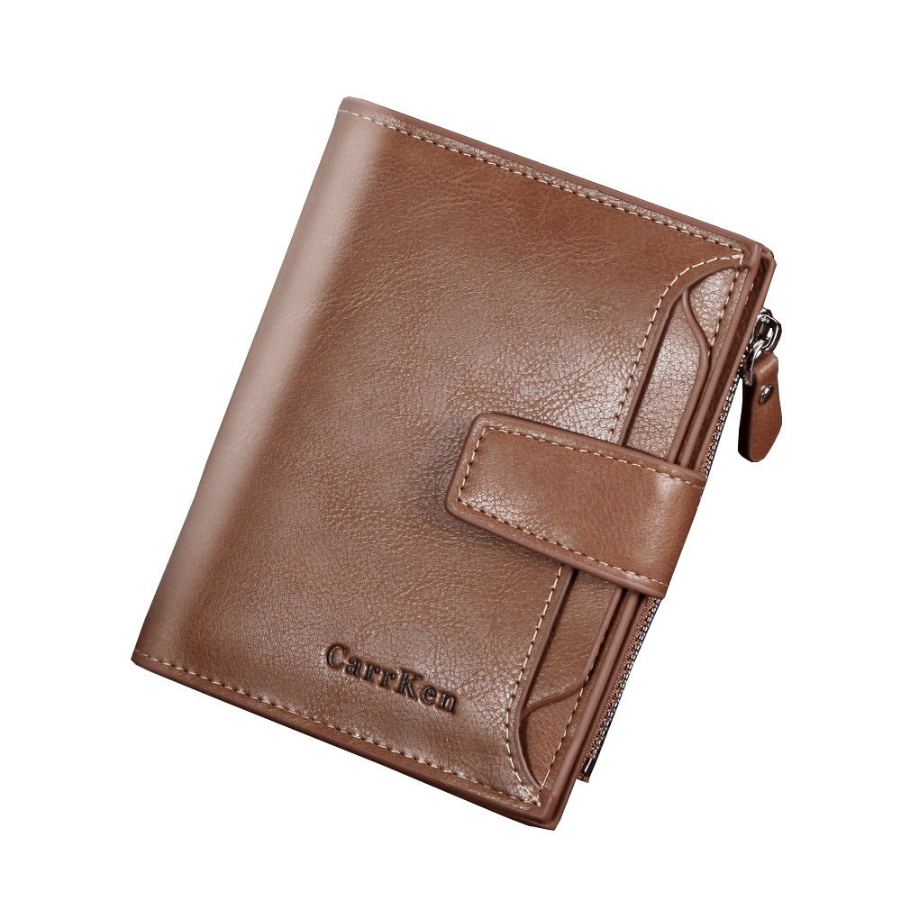 A brown leather wallet