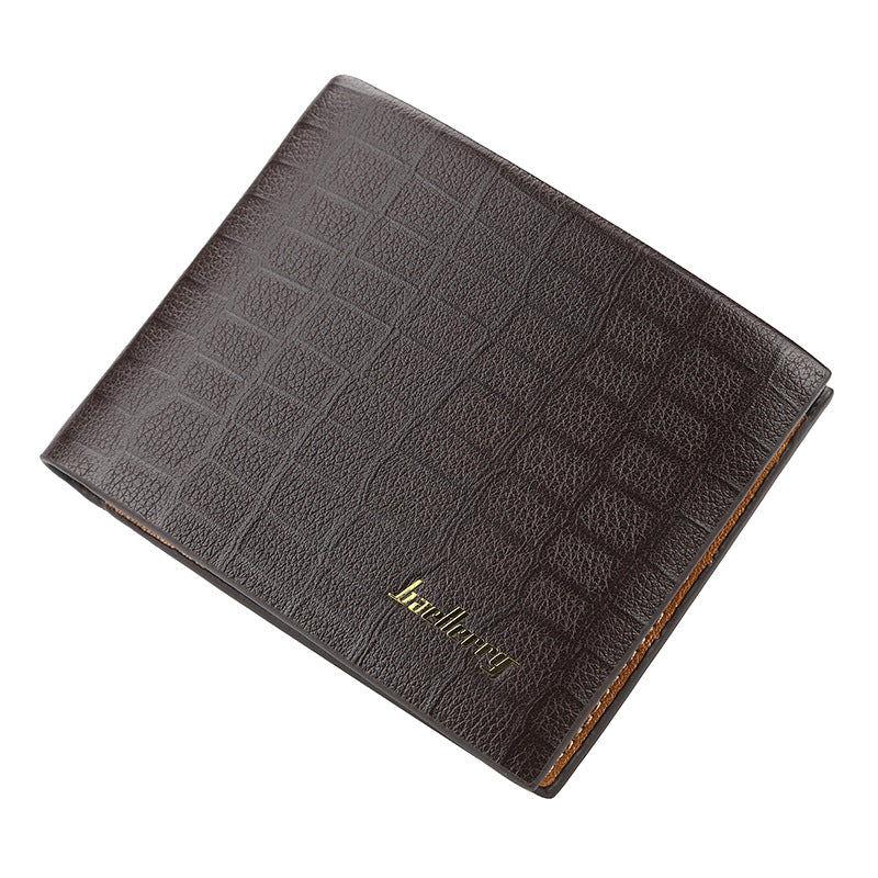 Classic alligator Dark brown leather wallet