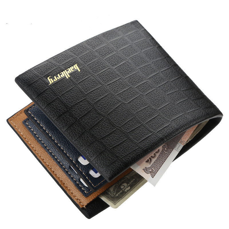 Classic alligator black leather wallet