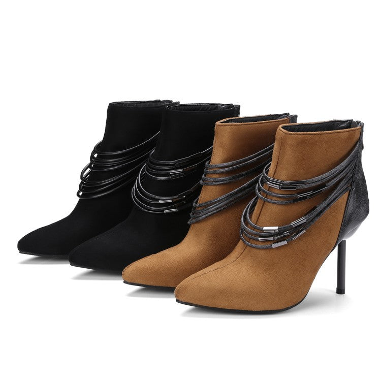 Pointed-toe Leather Stilletos With Tassels