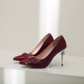 Pointed-toe Glossy Stiletto