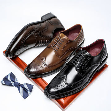 Business-Casual Leather Brogues