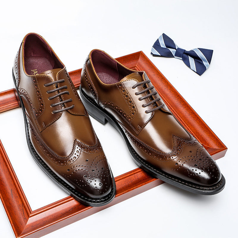 Light Brown Business Leather Brogues