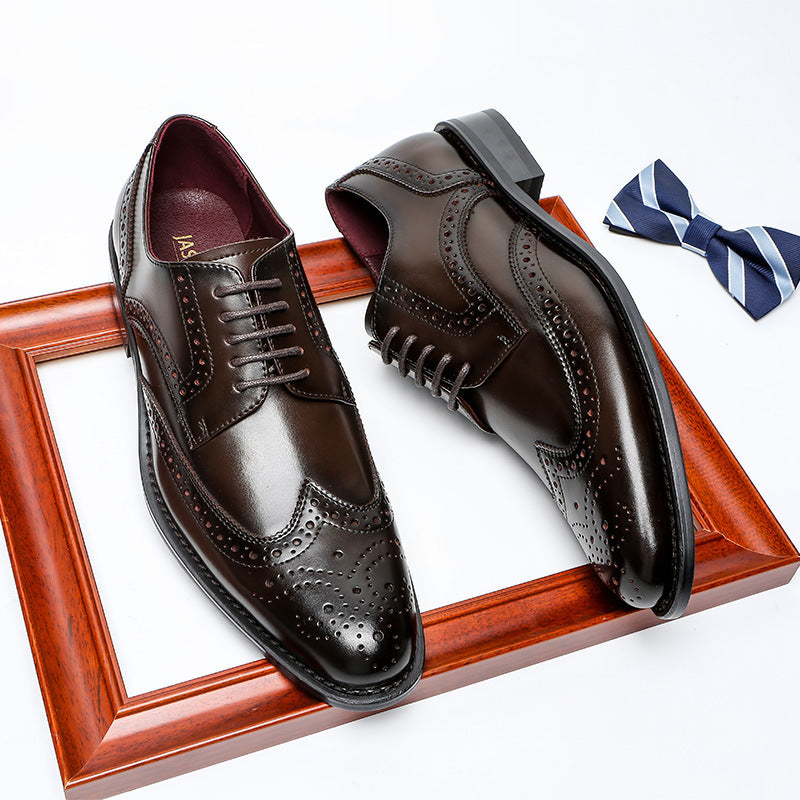 Dark Brown Business Leather Brogues