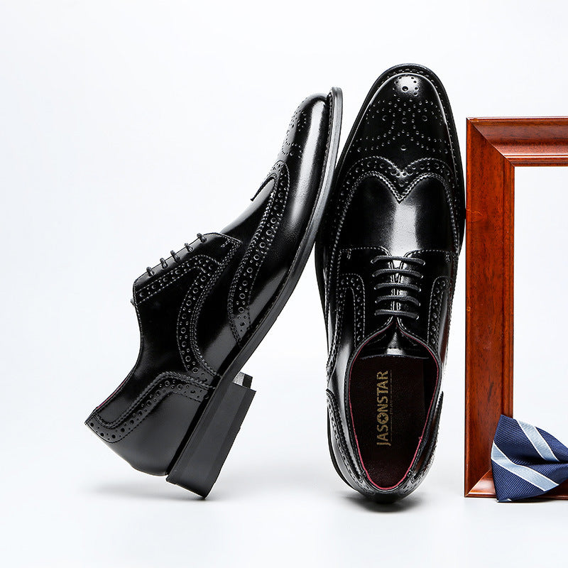 Black Business Leather Brogues