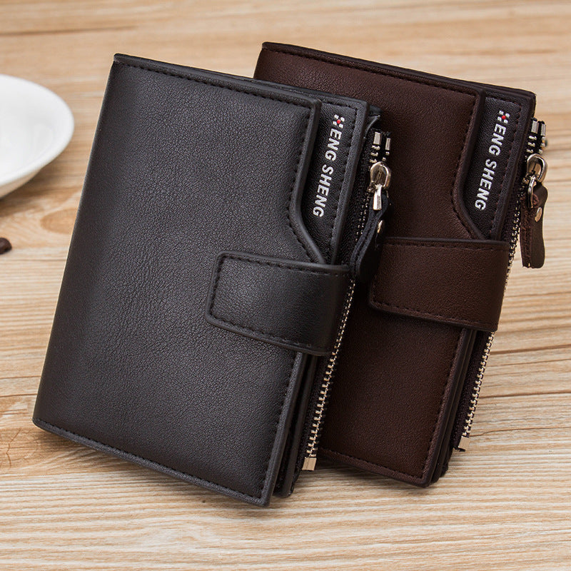 Vertical Casual Wallet With Zipper