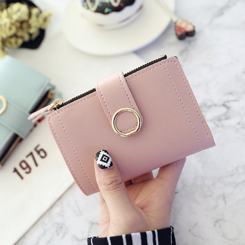 Pink Buckle ring wallet