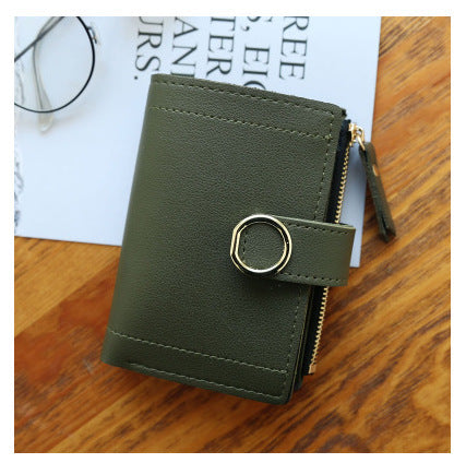 Green Buckle ring wallet