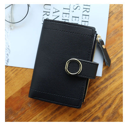 Black Buckle ring wallet