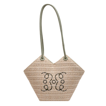 V-Shaped Patterned Woven Bag