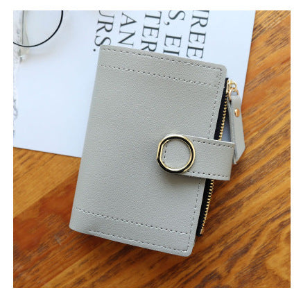 Gray Buckle ring wallet