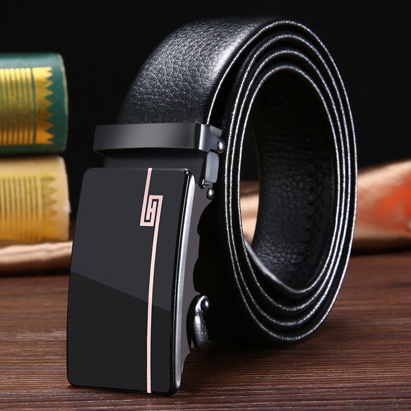 Black Business Acrylic Automatic Belt 