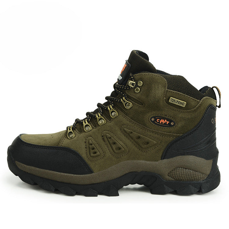 CAN-TORP green outdoor hiking boots with high-top design