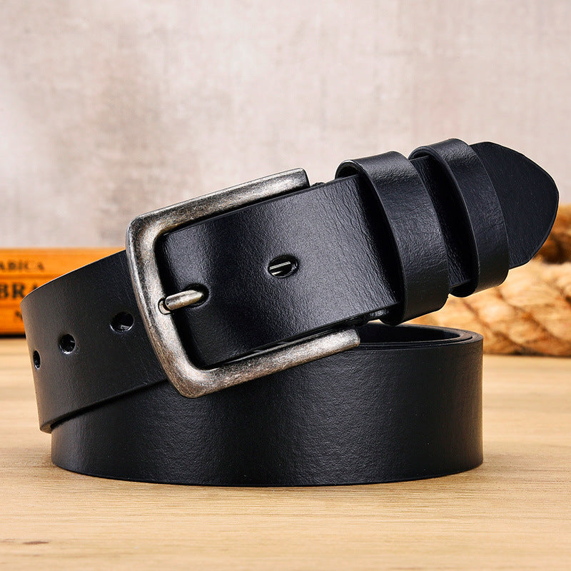 Men’s black buckle belt