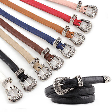 Patterned-Design Alloy Pin Buckle Fashion Belt