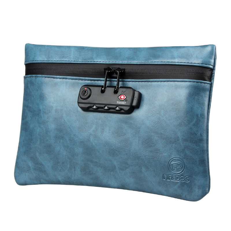 Blue deodorant clutch bag with Lock system