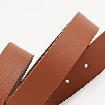 Round Buckle Leather Belt