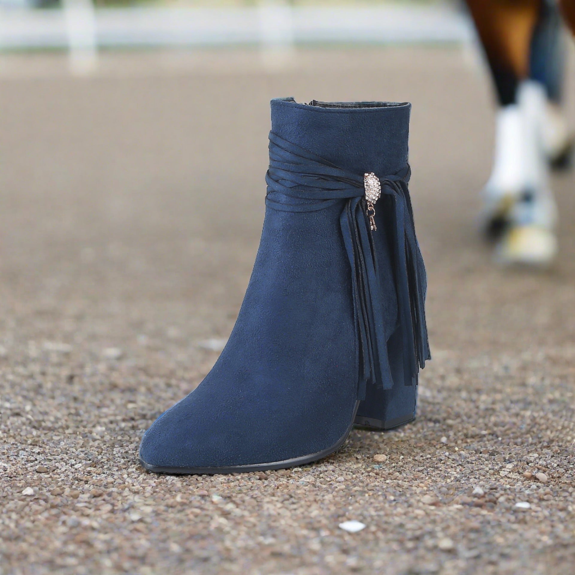 Low-heel Suede Ankle Boots