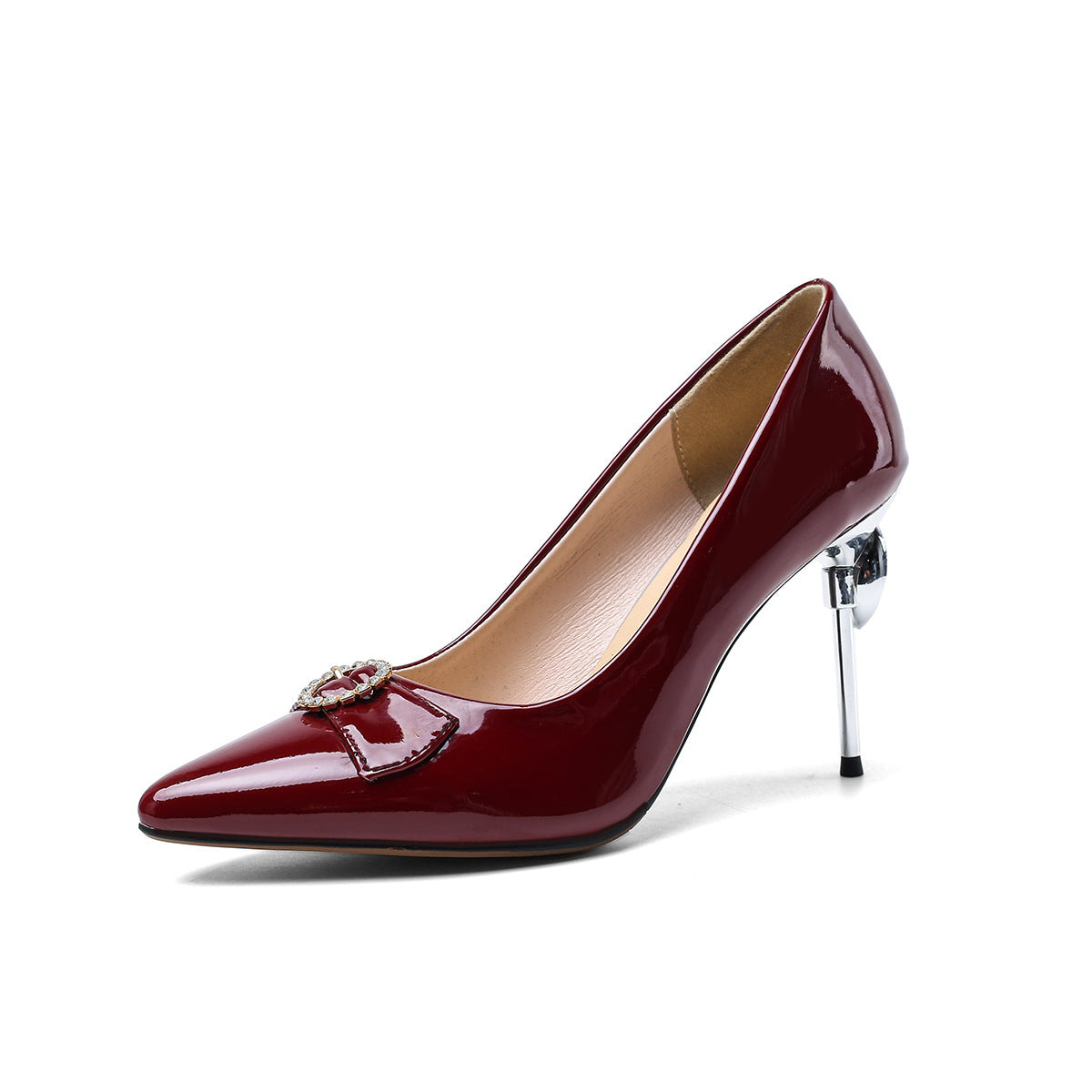 Pointed-toe Glossy Stiletto