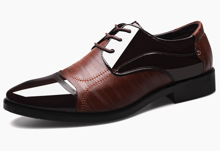 Brown Zipper Shoes for Business