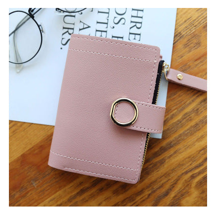 Buckle ring wallet Pink