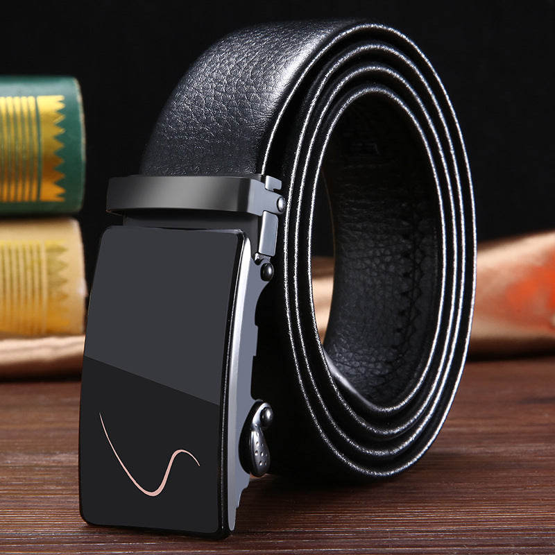 Business Acrylic Automatic Belt in Black