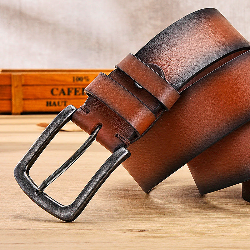 Classic brown belt for men