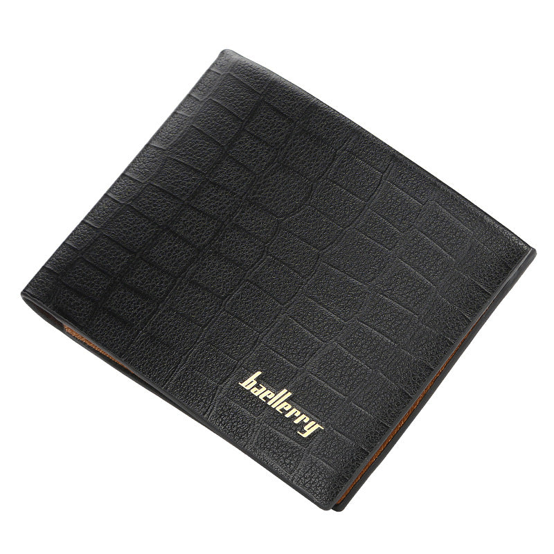 Classic alligator black leather wallet