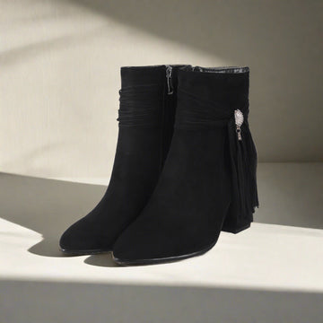 Low-heel Suede Ankle Boots