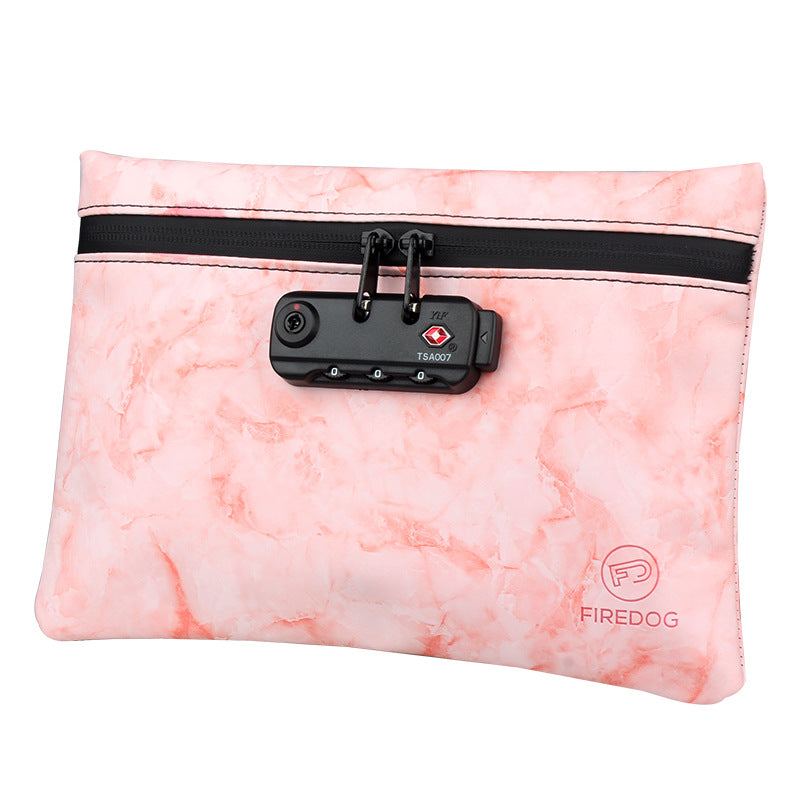 Pink deodorant clutch bag