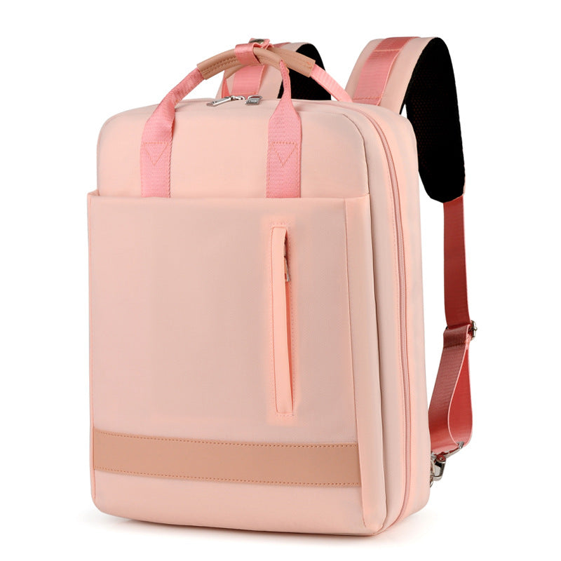 Pink Color Business Backpack with Charging Port