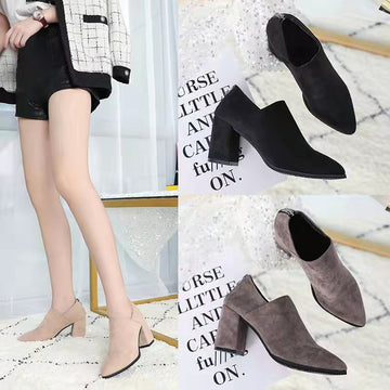 Solid Color High-heels Boot