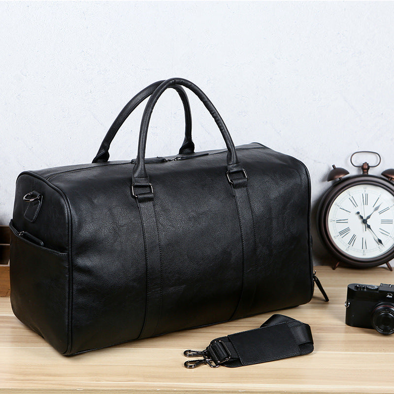 Large Capacity Leather Duffel Bag