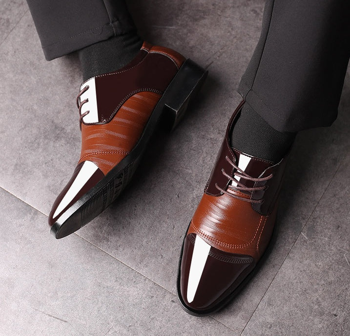 Business Brown Zipper Shoes