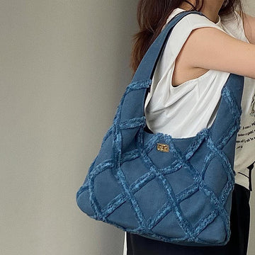 Trendy Denim Canvas Bag