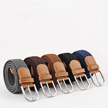 Casual Stretch Braided Belt With Needle Buckle