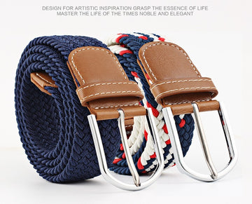 Casual Stretch Braided Belt With Needle Buckle