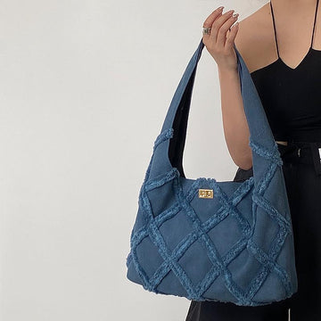 Trendy Denim Canvas Bag